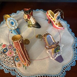 Ashton Drake Stepping in Time Shoe Ornaments Set